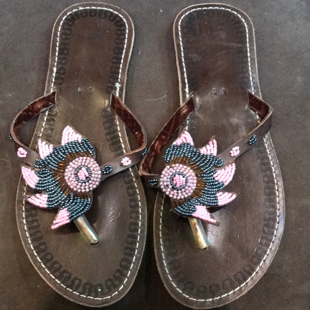 Masai Warrior tribe beaded sandals.